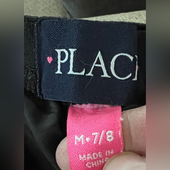 THE CHILDREN’S PLACE Black Full Skirt With Rosettes Roses Girls Size 7-8 Medium - Picture 5 of 6